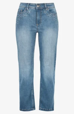 Best Ankeljeans med pärlor och strass Jeans|Jeansplagg
