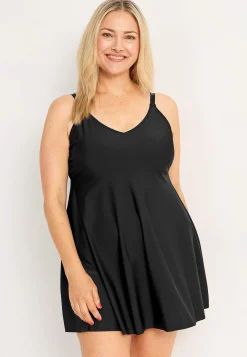 New Baddräktsklänning med vadderade kupor Badkläder|Plus Size