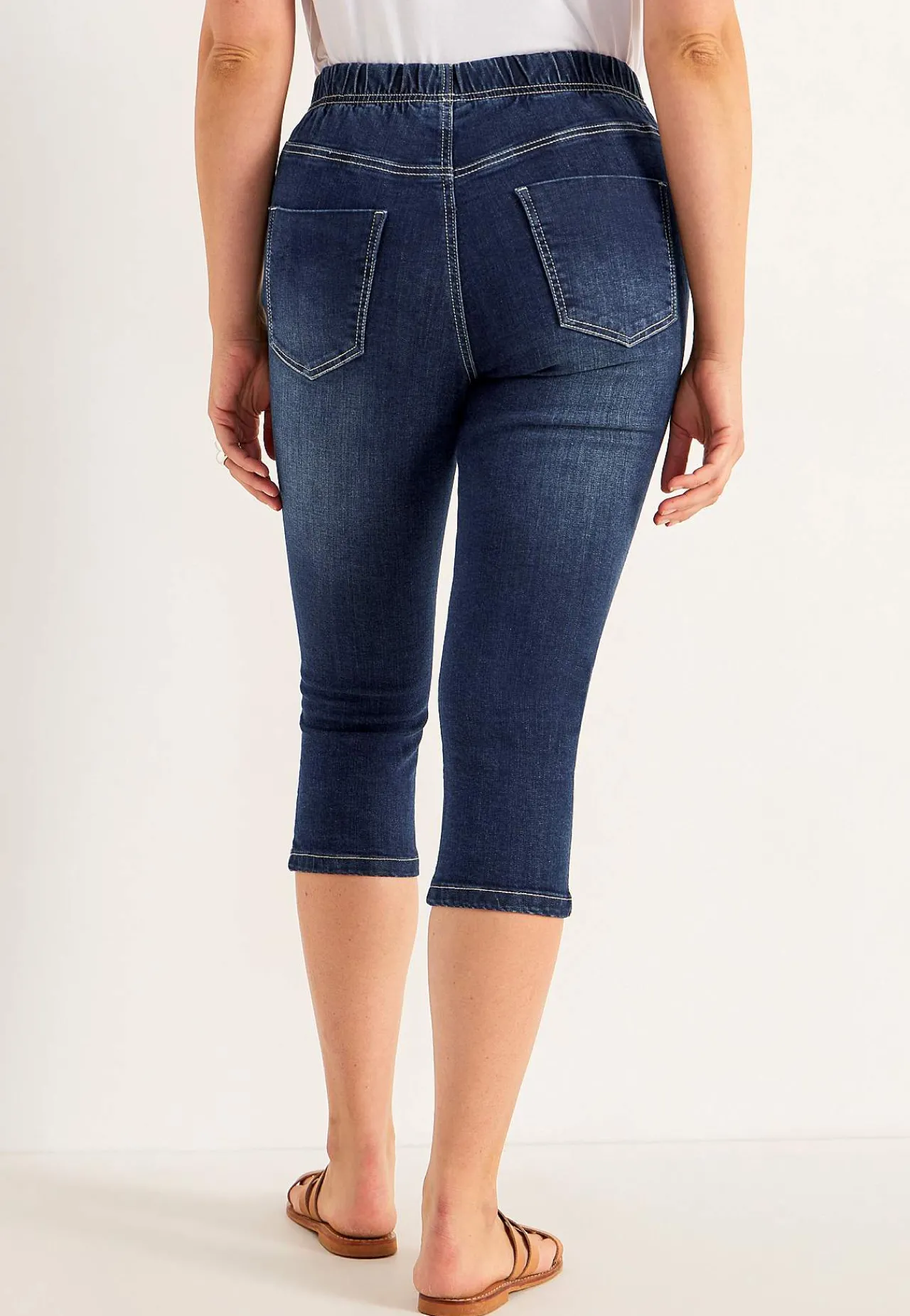 Sale Bekväm capribyxa Byxor|Jeans