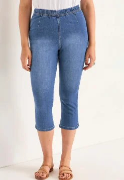 Hot Bekväm capribyxa Byxor|Jeans