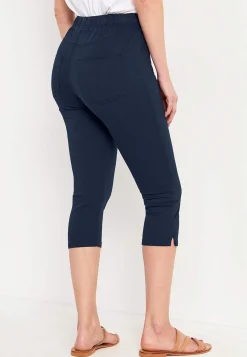Hot Bekväm capribyxa i bomullstwill Leggings|Byxor