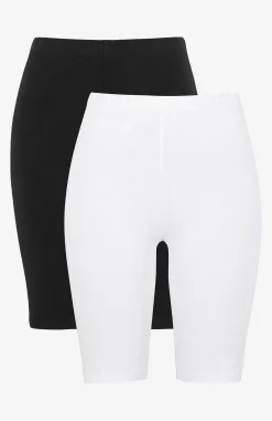 Best Bekväm cykelbyxa i ekologisk bomull 2-pack Leggings|Byxor