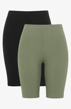 Best Bekväm cykelbyxa i ekologisk bomull 2-pack Leggings|Byxor