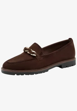 Bekväm mockaloafer med kedjedetalj Skinnskor|Loafers