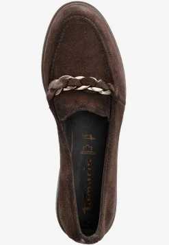 Bekväm mockaloafer med kedjedetalj Skinnskor|Loafers