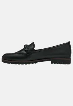 Discount Bekväm skinnloafer med kedjedetalj Skinnskor|Loafers