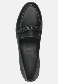 Discount Bekväm skinnloafer med kedjedetalj Skinnskor|Loafers