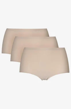 Clearance Bekväm trosa med hög midja 3-pack Basplagg|Plus Size