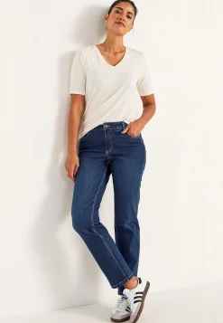 New Bekväma stretchjeans med rakt ben Jeans|Jeansplagg