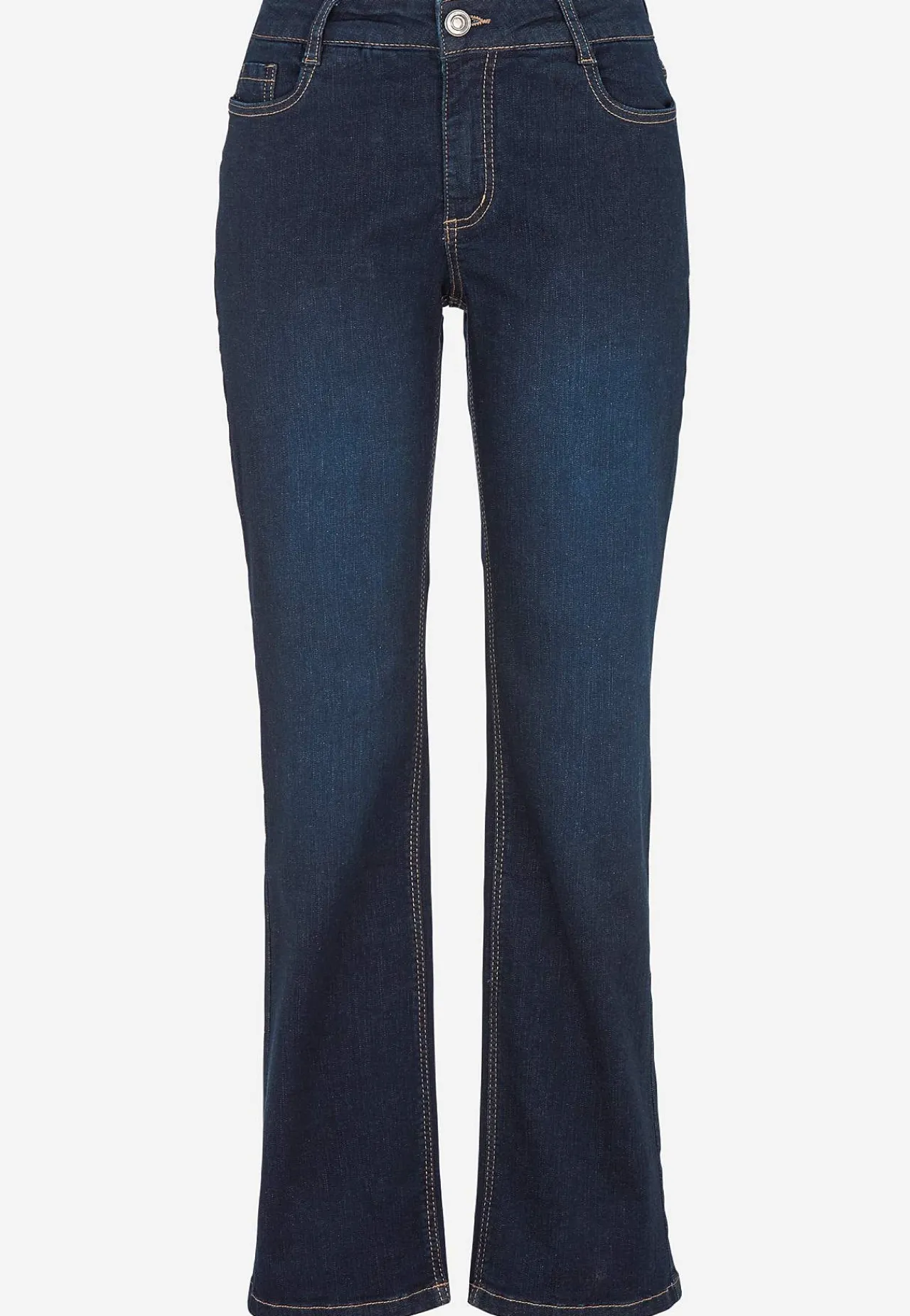 Discount Bekväma stretchjeans med rakt ben Jeans|Jeansplagg