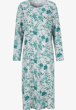 Blommigt nattlinne med långa ärmar Plus Size|Sov- & Myskläder