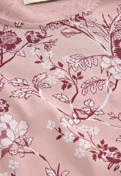Blommigt nattlinne med långa ärmar Plus Size|Sov- & Myskläder