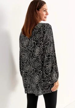 Clearance Blommönstrad blus i viskos Skjortor & Blusar|Tunikor