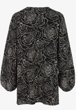 Clearance Blommönstrad blus i viskos Skjortor & Blusar|Tunikor