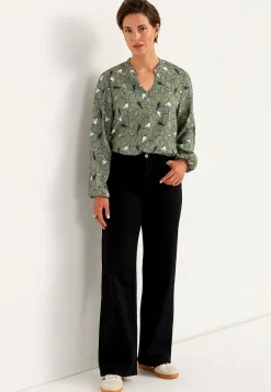 Best Blommönstrad blus med struktur Skjortor & Blusar|Plus Size