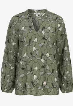 Best Blommönstrad blus med struktur Skjortor & Blusar|Plus Size