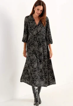 Best Blommönstrad klänning i viskos Klänningar & Kjolar|Plus Size