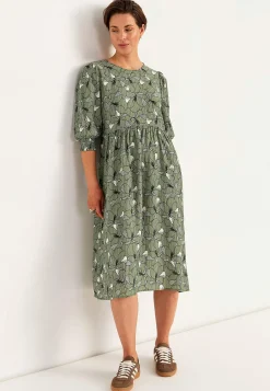 Best Blommönstrad klänning med struktur Klänningar & Kjolar|Plus Size