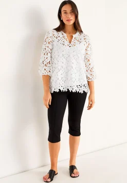 Discount Blommönstrad spetsblus Toppar & T-Shirts|Skjortor & Blusar