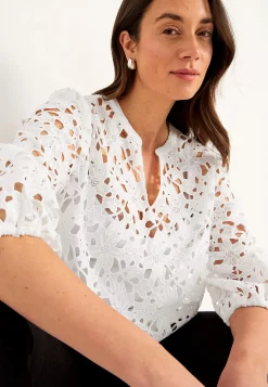 Discount Blommönstrad spetsblus Toppar & T-Shirts|Skjortor & Blusar