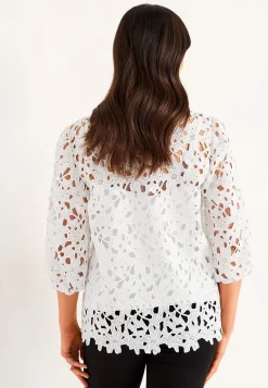 Discount Blommönstrad spetsblus Toppar & T-Shirts|Skjortor & Blusar