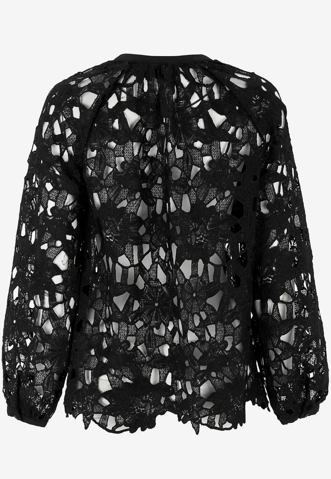 Outlet Blommönstrad spetsblus Toppar & T-Shirts|Skjortor & Blusar