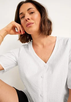 Online Blus i bäckebölja Toppar & T-Shirts|Skjortor & Blusar