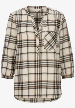 Discount Blus i flanell med bröstficka Tröjor & Cardigans|Toppar & T-Shirts
