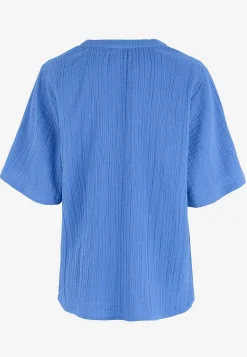Sale Blus i krinklad bomull Toppar & T-Shirts|Skjortor & Blusar