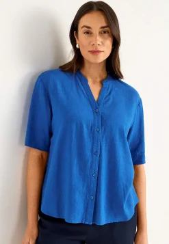 Clearance Blus i linnemix Toppar & T-Shirts|Skjortor & Blusar
