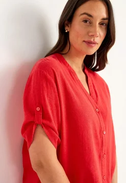 Hot Blus i linnemix Toppar & T-Shirts|Skjortor & Blusar