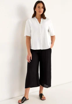 Outlet Blus i linnemix Toppar & T-Shirts|Skjortor & Blusar