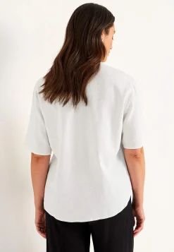 Outlet Blus i linnemix Toppar & T-Shirts|Skjortor & Blusar