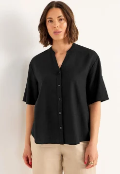 Blus i linnemix Toppar & T-Shirts|Skjortor & Blusar