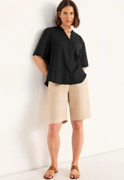 Blus i linnemix Toppar & T-Shirts|Skjortor & Blusar