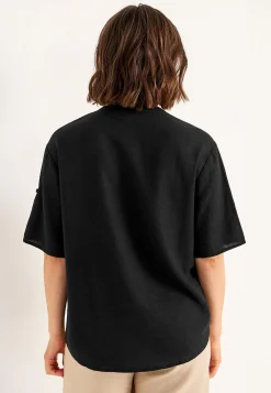 Blus i linnemix Toppar & T-Shirts|Skjortor & Blusar