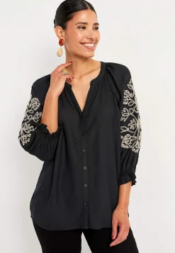 Discount Blus med brodyr Skjortor & Blusar|Plus Size