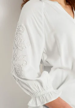 Clearance Blus med brodyr Skjortor & Blusar|Plus Size
