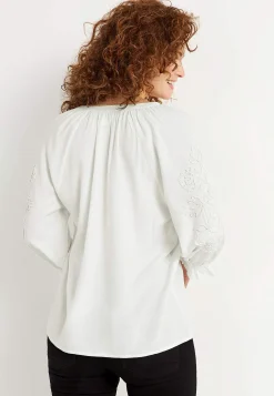 Clearance Blus med brodyr Skjortor & Blusar|Plus Size