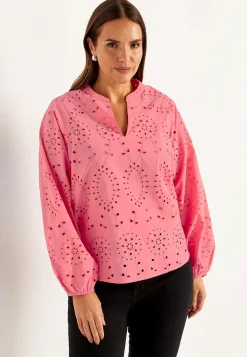 Hot Blus med brodyr Toppar & T-Shirts|Skjortor & Blusar