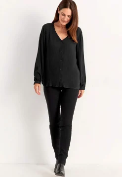 Sale Blus med crepe-kvalitet Skjortor & Blusar|Plus Size