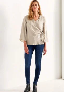 Clearance Blus med knytband Skjortor & Blusar|Festkläder