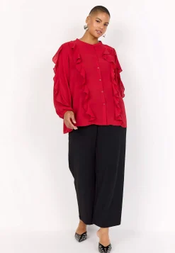 Sale Blus med volanger Skjortor & Blusar|Festkläder