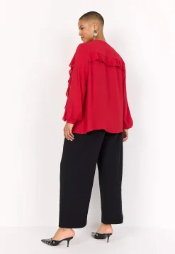 Sale Blus med volanger Skjortor & Blusar|Festkläder