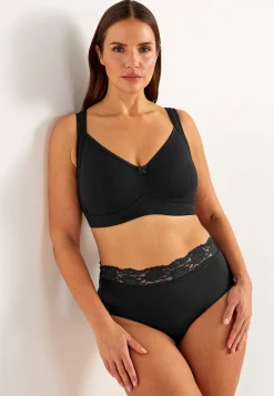 Discount Bygellös mjuk-bh i bomull Basplagg|Plus Size