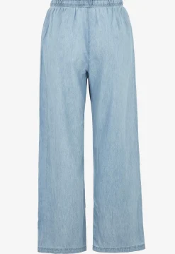 Online Byxa i denim med vida ben Byxor|Jeansplagg