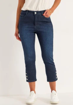 Outlet Caprijeans med femficksdesign Byxor|Jeans