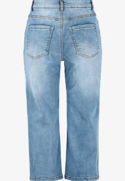 New Caprijeans med knappgylf Byxor|Jeans