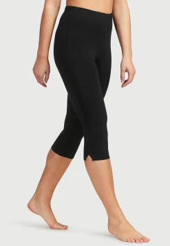 Caprileggings med sidoslitsar Leggings|Byxor