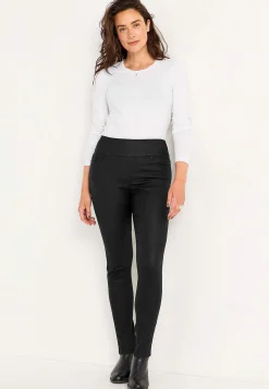 Clearance Coatade jeggings med smala ben Byxor|Festkläder